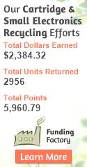 Chart of money earned through recycling
